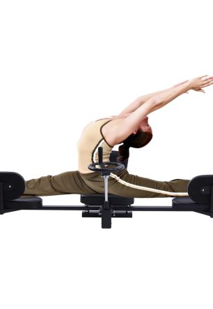 Aiqidi 220lbs Pro Leg Stretcher Stretching Machine Heavy Duty Fitness Split Training Machine Home Gym Equipment Black