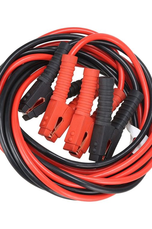 6m 3000A Car Battery Power Emergency Cable Jump Start Firing Line Power Wire Copper Clip Clamp Boost Cord Bateria Auto (Black and Red)
