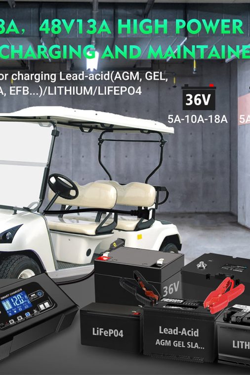 JLLOM 20-Amp Smart Battery Charger,12V-24V Lithium Lifepo4 Lead-Acid(AGM/Gel/SLA) Car Battery Charger Trickle Charger Maintainer Pulse Repair Charger for Car Boat Motorcycle Lawn Mower - Image 5