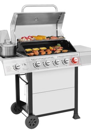 Royal Gourmet GA5401T 5-Burner BBQ Liquid Gas Grill with Sear Burner and Side Burner, 64,000 BTU