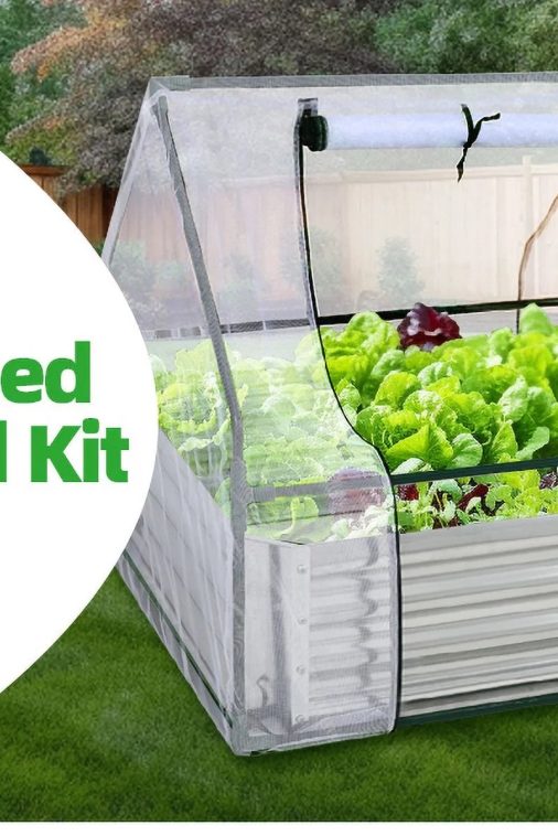 Galvanized Raised Garden Bed with Greenhouse, 6 x 3 x 3 FT Open Bottom Flower Bed with Mesh Cover, Outdoor Garden Box Kit with 2 Roll-Up Doors, for Garden Yard Vegetable Farm - Image 3