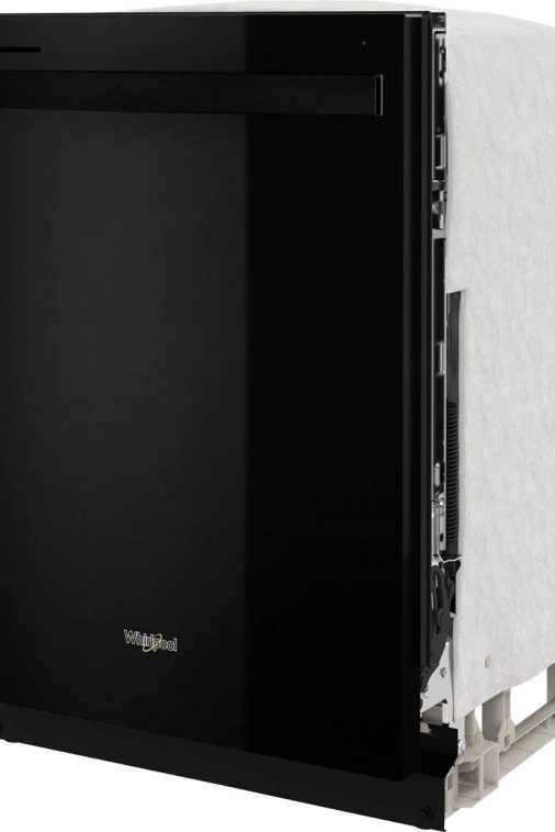 Whirlpool - 24" Top Control Built-In Dishwasher with Stainless Steel Tub, Large Capacity, 3rd Rack, 47 dBA - Black - Image 3