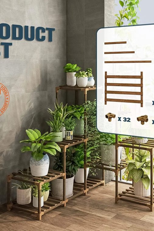 Corner Plant Stand Indoor Wood Outdoor Plant Shelf for Multiple Plants Ladder Plant Holder Table Plant Pot Stand for Window Garden Balcony Living Room - Image 5