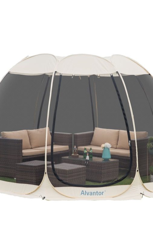 Alvantor Screen House Room Camping 12'x12' Beige Instant Canopy
