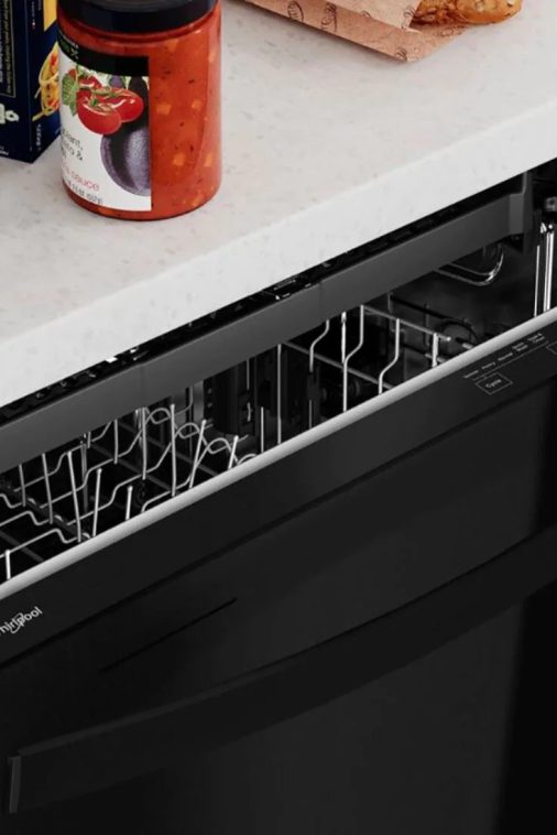 Whirlpool - 24" Top Control Built-In Dishwasher with Stainless Steel Tub, Large Capacity, 3rd Rack, 47 dBA - Black - Image 12