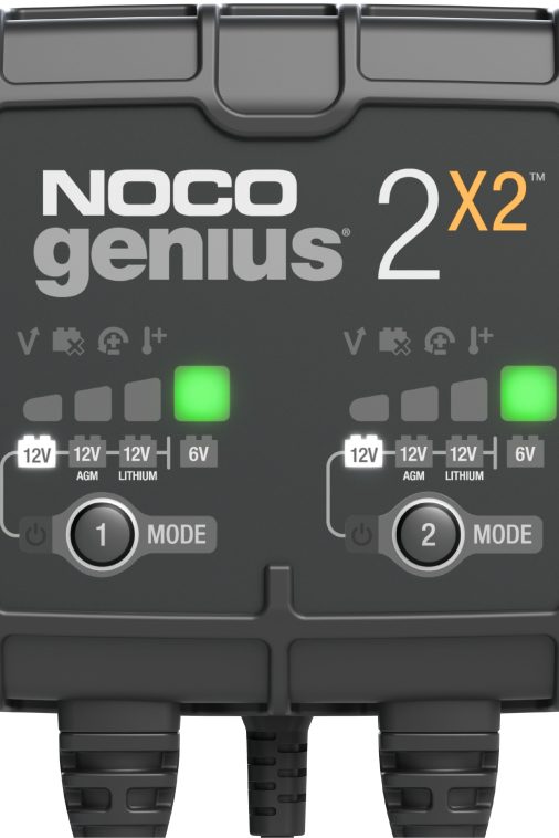 NOCO GENIUS2X2 2-Bank 4A (2A/Bank) 6V/12V Smart Battery Charger and Maintainer