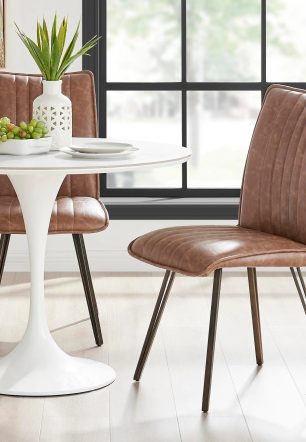 Reino PU Dining Side Chair, (Set of 2)