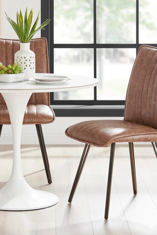 Reino PU Dining Side Chair, (Set of 2)