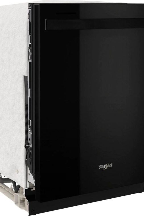 Whirlpool - 24" Top Control Built-In Dishwasher with Stainless Steel Tub, Large Capacity, 3rd Rack, 47 dBA - Black - Image 8