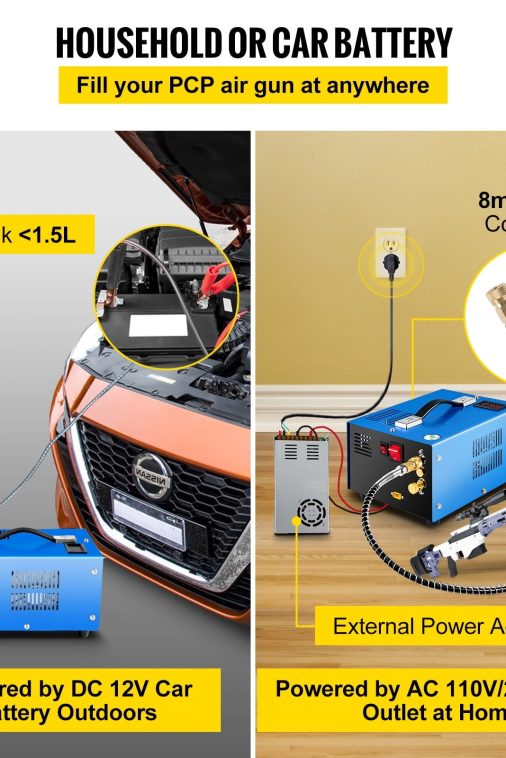 BENTISM PCP Air Compressor Scuba Compressor 4500PSI Manual-Stop 12V/110V w/Adapter - Image 4