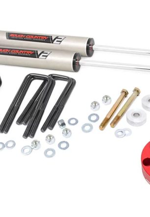 Rough Country 3" Lift Kit w/V2 Shocks for 2005-2023 Toyota Tacoma - 74570RED