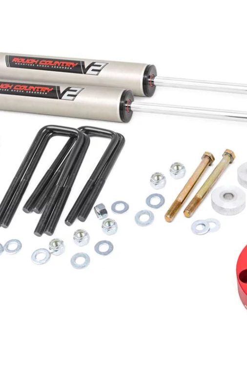 Rough Country 3" Lift Kit w/V2 Shocks for 2005-2023 Toyota Tacoma - 74570RED