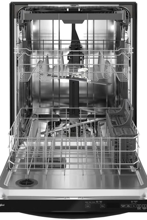Whirlpool - 24" Top Control Built-In Dishwasher with Stainless Steel Tub, Large Capacity, 3rd Rack, 47 dBA - Black - Image 4