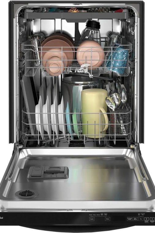 Whirlpool - 24" Top Control Built-In Dishwasher with Stainless Steel Tub, Large Capacity, 3rd Rack, 47 dBA - Black - Image 6