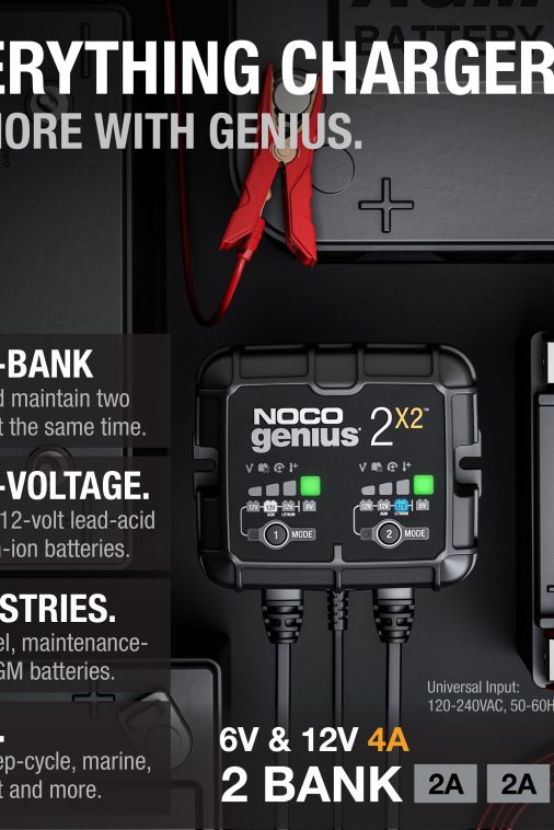 NOCO GENIUS2X2 2-Bank 4A (2A/Bank) 6V/12V Smart Battery Charger and Maintainer - Image 4