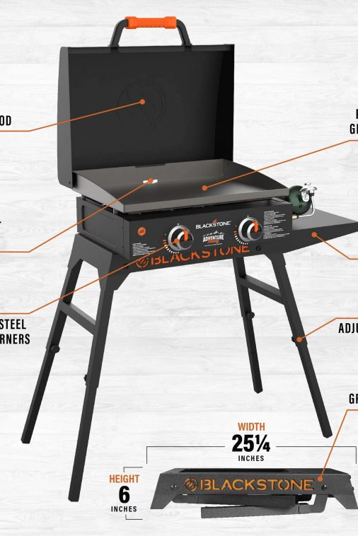 Blackstone 1891 Adventure Ready 22" Griddle with Stand and Adapter Hose - Image 4