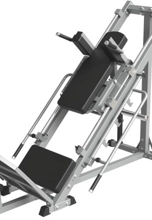 Leg Press Hack Squat Machine, Professional Adjustable Leg Exercise Machine with Linear Bearing, Lower Body Strength Training with Weight Storages for Quads, Hamstring, Glutes, Calves, Home Gym